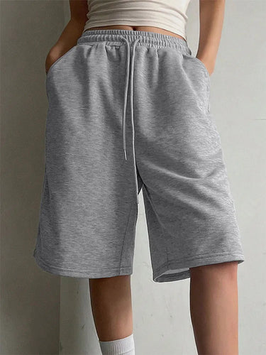 Short Large Femme Gris