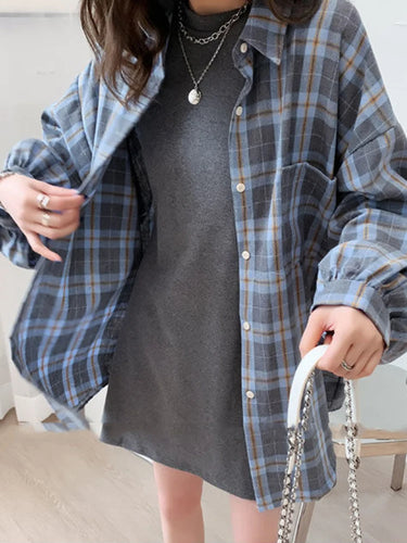Chemise Oversize Femme Bleu Ciel
