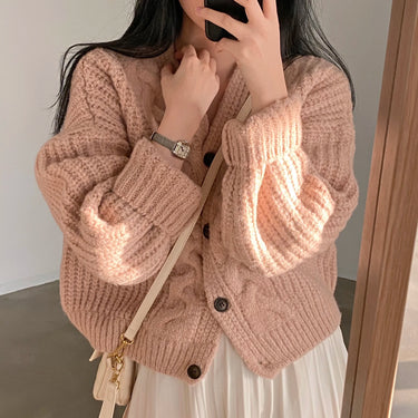 Cardigan Oversize Femme Rose