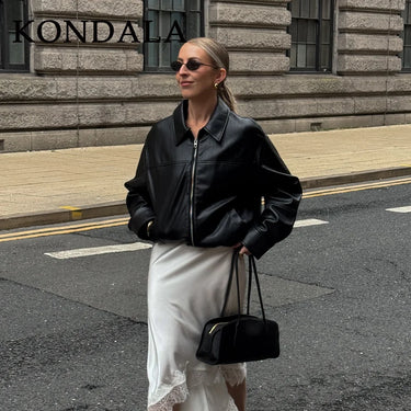 Manteau Oversize Femme Cuir