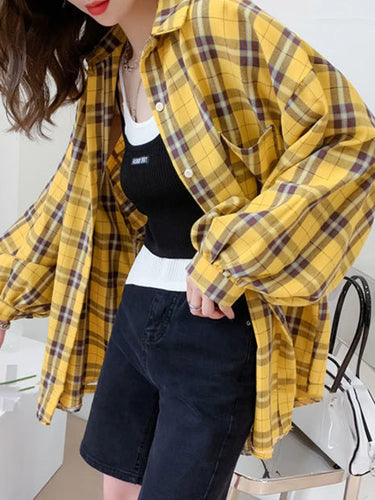 Chemise Oversize Femme Jaune