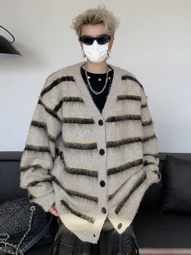 Cardigan Homme Rayures