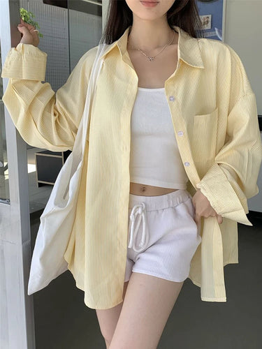 Chemise Oversize Femme Rayé