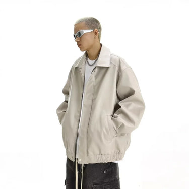 Blouson En Cuir Homme Large