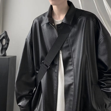 Veste En Cuir Large Homme