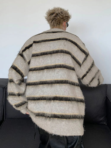 Cardigan Homme Rayures