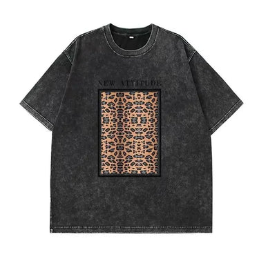 T-Shirt Oversize Femme Leopard