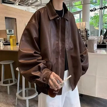 Veste Cuir Ample Homme