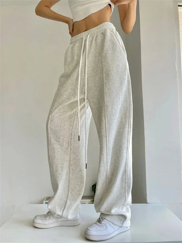 Jogging Large Femme Gris Clair