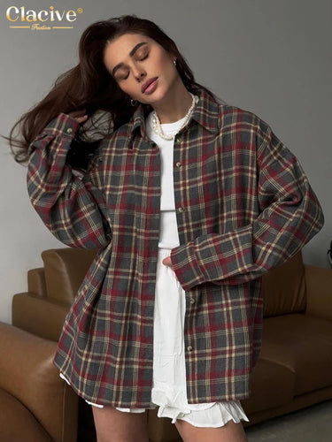 Chemise Oversize Femme Vintage