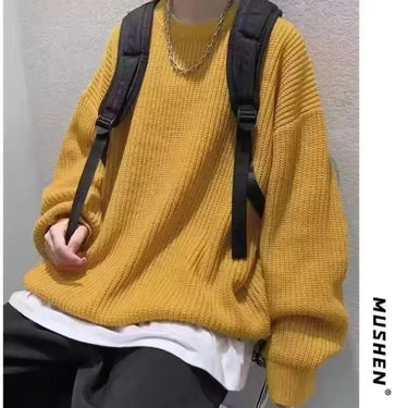 Pull Oversize Homme Jaune