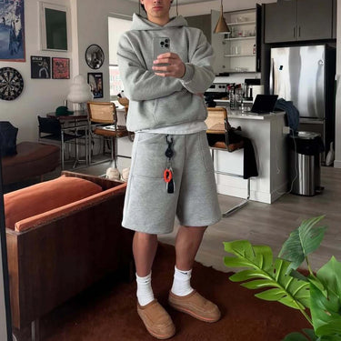 Short Oversize Homme Gris