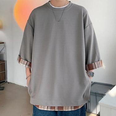T-Shirt Oversize Manche 3/4 Homme