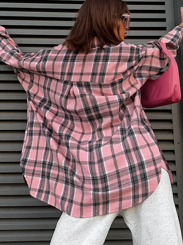 Chemise Oversize Femme Rose