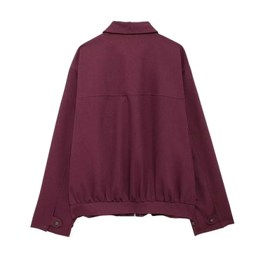 Veste Oversize Femme Bordeaux
