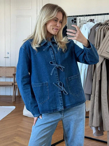 Veste En Jean Foncé Oversize Femme
