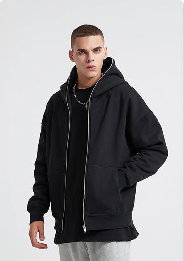Hoodie Zippé Oversize Femme