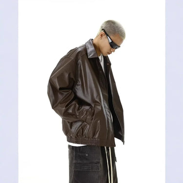 Blouson En Cuir Homme Large