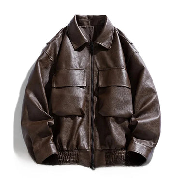 Blouson En Cuir Oversize Homme