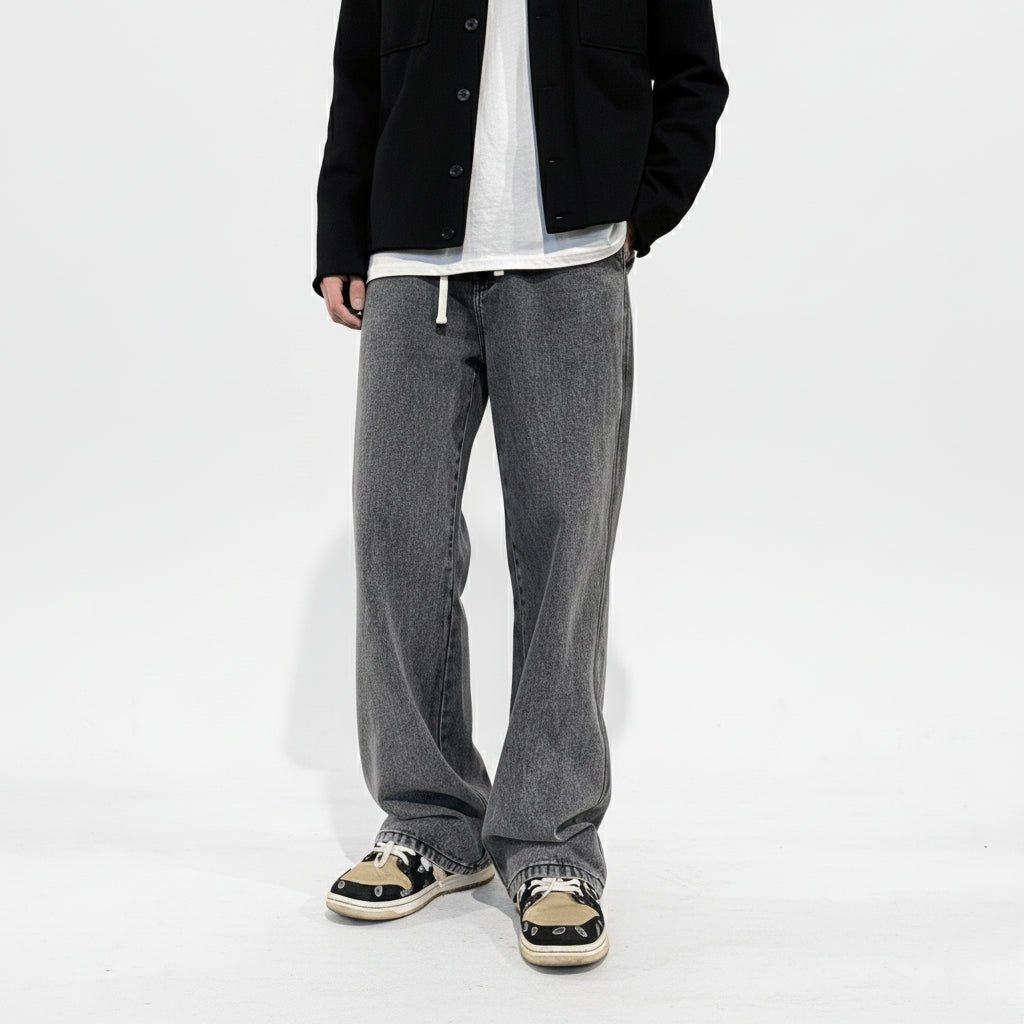 Jean Large Gris Homme – Style Oversize